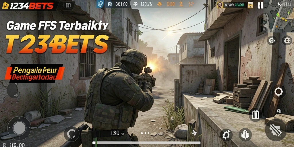 Tangkapan layar menunjukkan adegan pertempuran intens di game FPS.