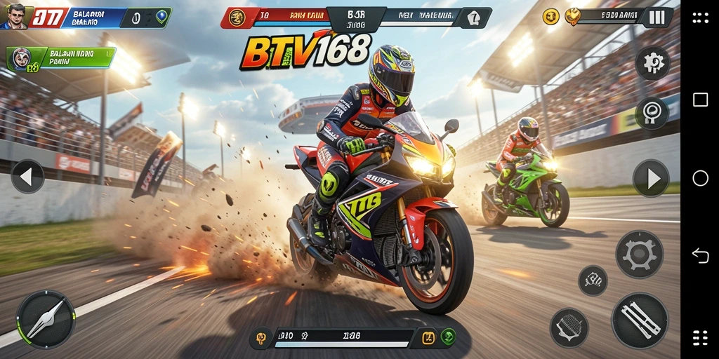Gameplay balapan motor yang intens dan menarik di BTV168.