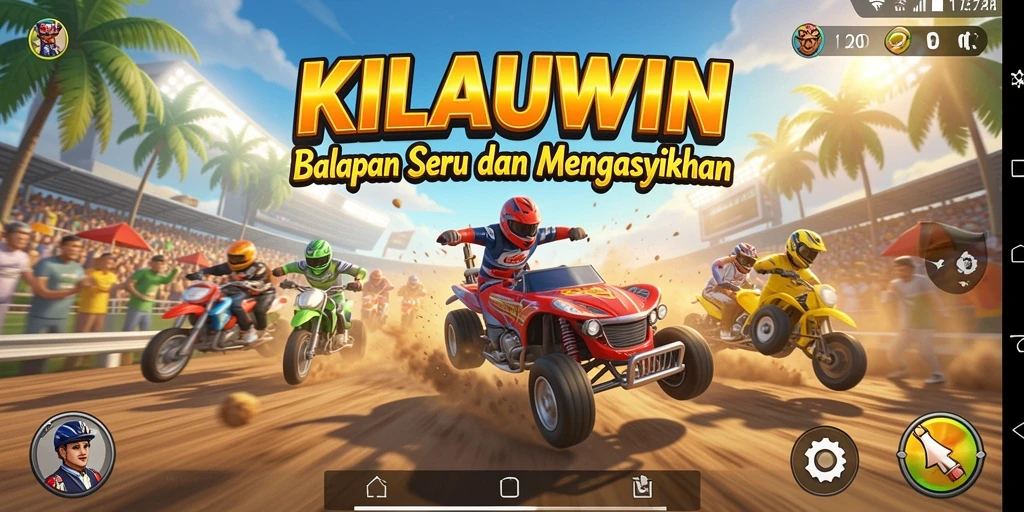 Tampilan menakjubkan dari gameplay balapan KILAUWIN.