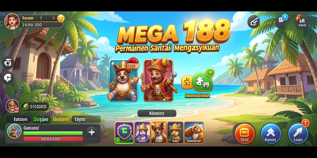 Screenshot gameplay MEGA188 yang penuh keseruan.