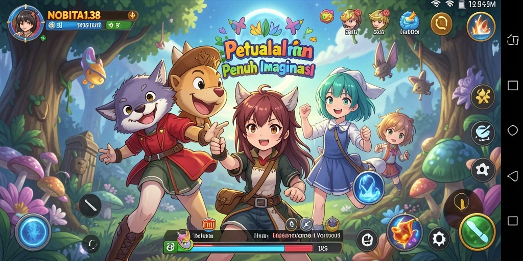 Gameplay seru NOBITA138 yang penuh warna dan karakter unik.
