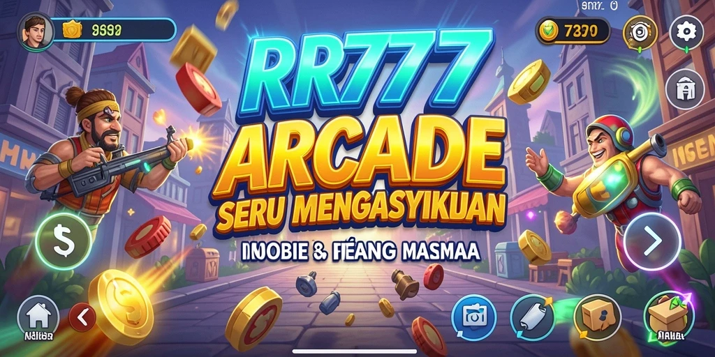 Tampilan seru dari gameplay arcade RR777 yang menarik dan penuh tantangan.