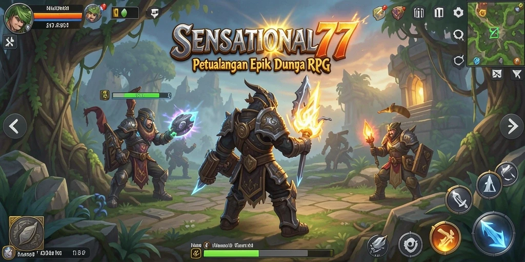 Tangkapan layar menampilkan aksi seru dalam game RPG SENSATIONAL77.